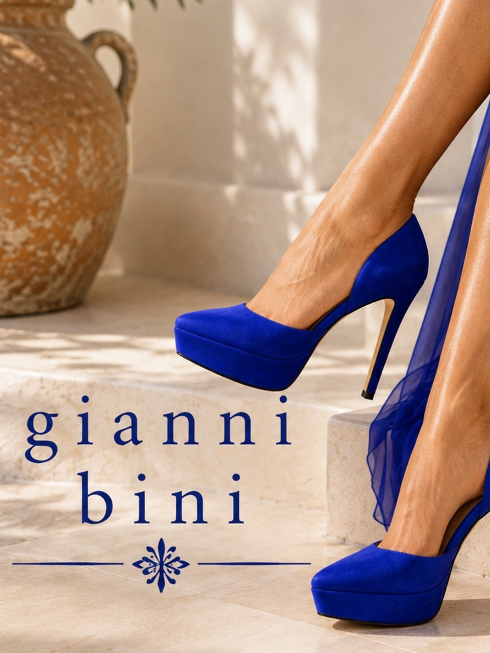 Gianni Bini Royal Blue Pointed-Toe D'Orsay Heels, Striking Suede,EUC,Size 8